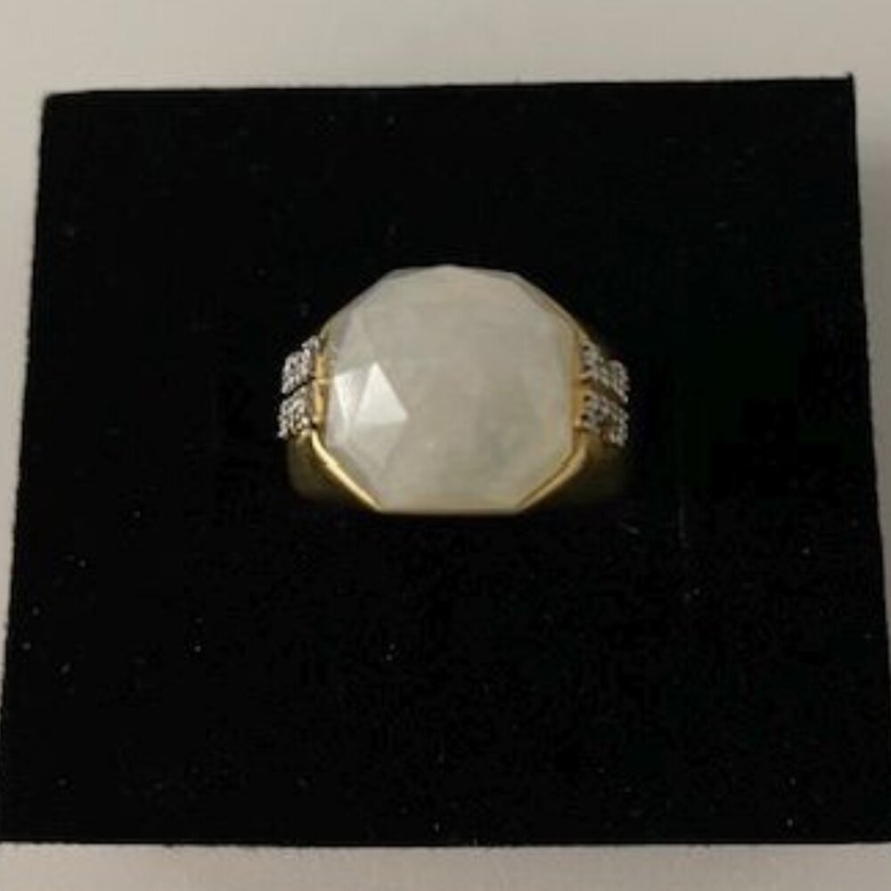 Ivanka Trump 18K gold Metropolis Rainbow Moonstone Ring - Picture 6 of 8